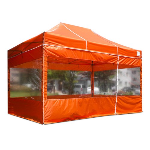 테라캠프 국산 캐노피천막 (벽면만 구매하는코너입니다.) 천막벽면 천막 바람막이 3mx6m/3mx4.5m/3mx3m, 3mx3m, 일반벽면, 주황