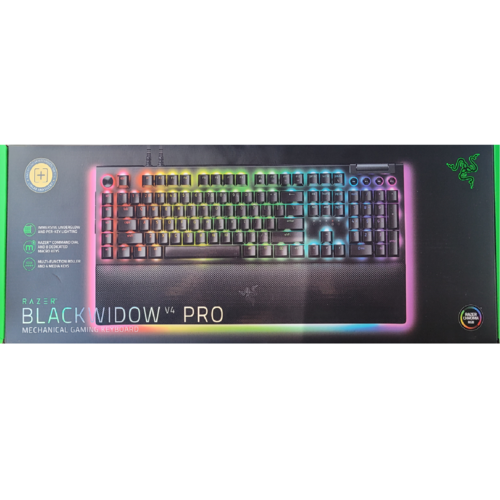 레이저 BlackWidow V4 Pro Linear KR 유선 일반형 키보드, 블랙, RZ03-0468, 옐로우축