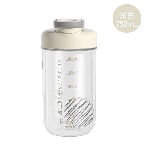 트라이탄 스포츠 휴대용 보틀 피트니스 프로틴 단백질 보충제 쉐이커 750ml, Ivory, 1개