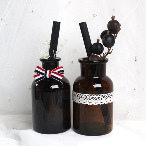 디퓨저용기 - 125ml 시약병 입구선택 (1cm 통통섬유스틱1개포함), 좁은 입구125ml, 1개