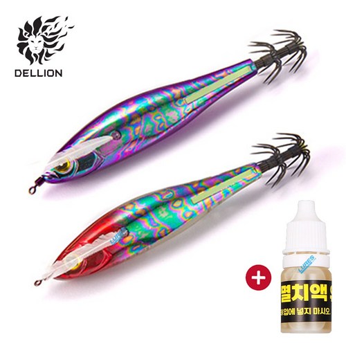 델리온 초격차에기 집어제 유인제 에기 쭈꾸미 갑오징어 삼봉, 11 오로라 레드, 65, 1개
