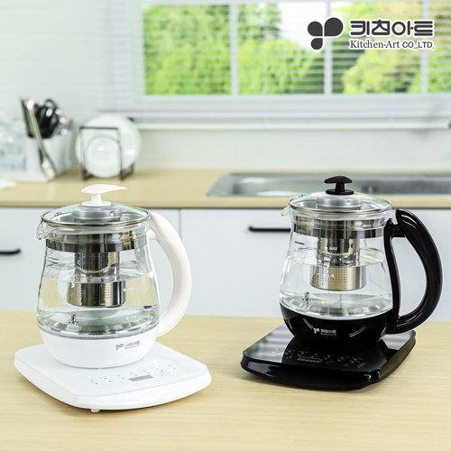 키친아트 커피포트 스텐 대용량 전기포트 무선 전기주전자, 02. 전기포트 1.7L, 화이트