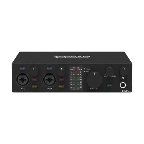 오디오 인터페이스 TOPPING E2x2 OTG 전문 2 in out 사운드 신제품, 2) Black, 없음