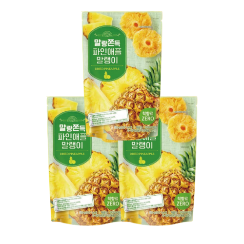 말랑쫀득 파인애플 말랭이, 3개, 180g
