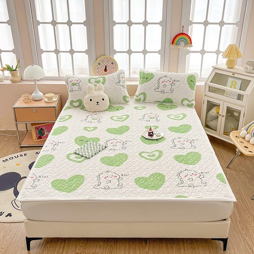 Brilliant 극세사 고무밴드 가을 겨울 따뜻한 침대패드, 공룡