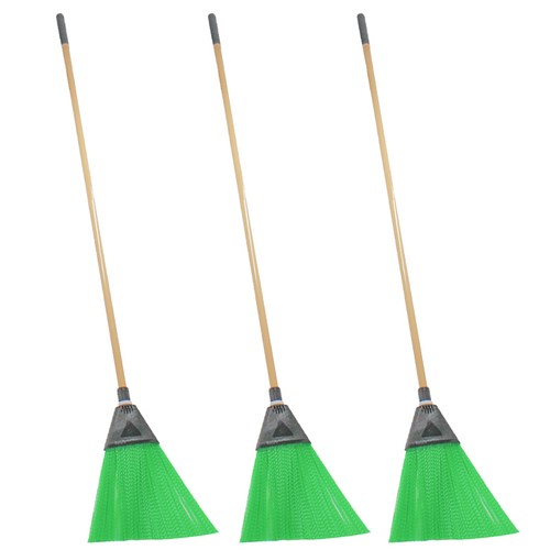 플렌티 싹쓸이비 대 싸리 낙엽 야외 마당 현관 긴 빗자루 청소, 3개