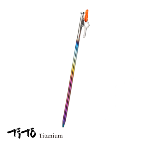 티토 티타늄 텐트용 텐트팩 텐트못 20cm 30cm 40cm, 레인보우, 1개