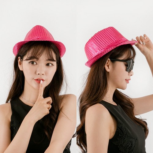 파티쇼 반짝이 신사 모자 무대 의상 파티 용품 연극 공연 행사, 푸치샤