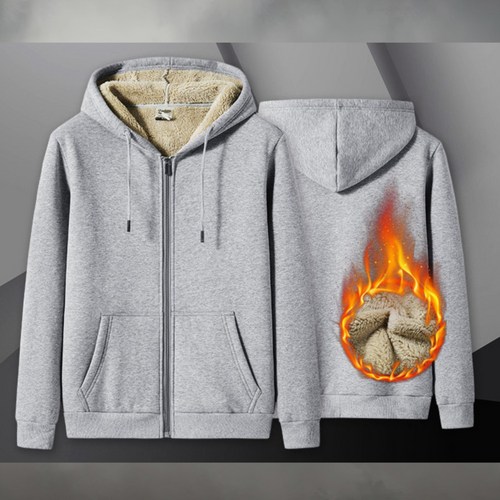 후노우즈 남녀공용 양털 기모 후드 집업 겨울 뽀글이 자켓