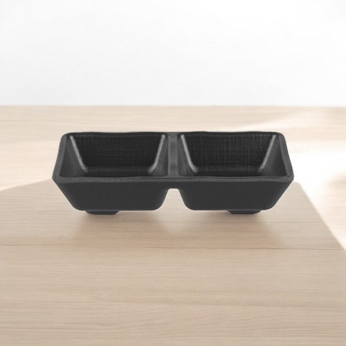 체크(흑) 쌍초장 업소용 종지 다용도 일식 스시 회, 1개, 단품