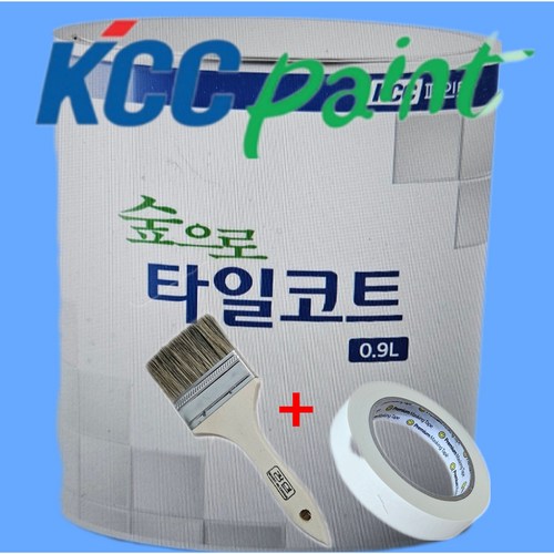 kcc 무독성 화장실 욕실 주방 타일 코트 유광 (화이트 그래이), 1개, 900ml, 화이트(백색)