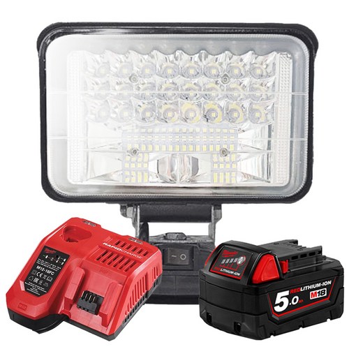 주피터 밀워키타입 5인치 충전 라이트 세트 JPLED-MI02 휴대용 워크 랜턴 캠핑 낚시 후레쉬 작업등, 1개