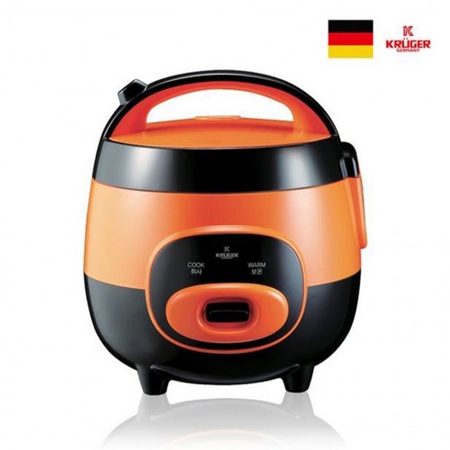 파로스 원터치 15분 쾌속취사 3인용 미니 소형 전기밥솥 자취생, 블랙(오렌지), ERC800