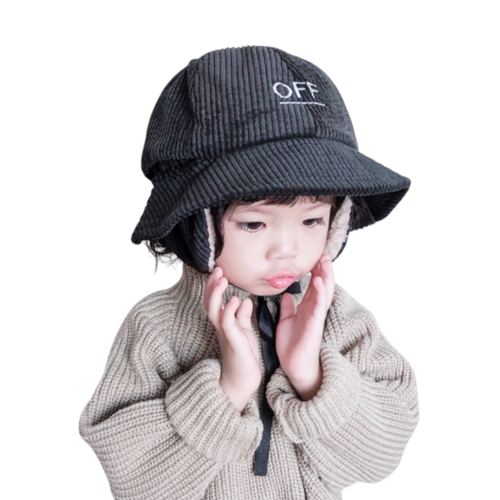 러블리 귀달이 벙거지모자 털모자 코듀로이 겨울 아동모자
