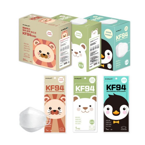 {{에버렉스}} 국산 황사마스크 KF94 100매입(대형), 100매입, 1개, 화이트