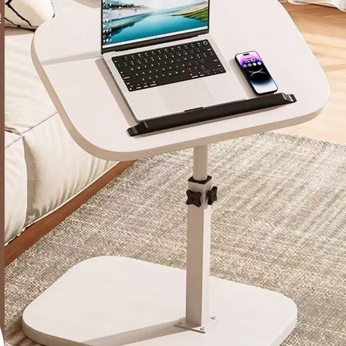 넘버쓰리 침실 침대 옆 책상 테이블 높이 각도 조절 가능, 화이트 컬러
