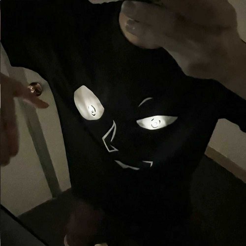 핫딜러쉬 코난범인티셔츠 코난 티셔츠 빛나는티셔츠, 발광 검은 그림자 반팔 4XL