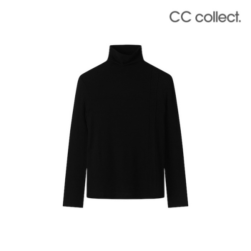 씨씨콜렉트CC콜렉트 절개라인 하이넥 탑 BK_E231PSM103959401