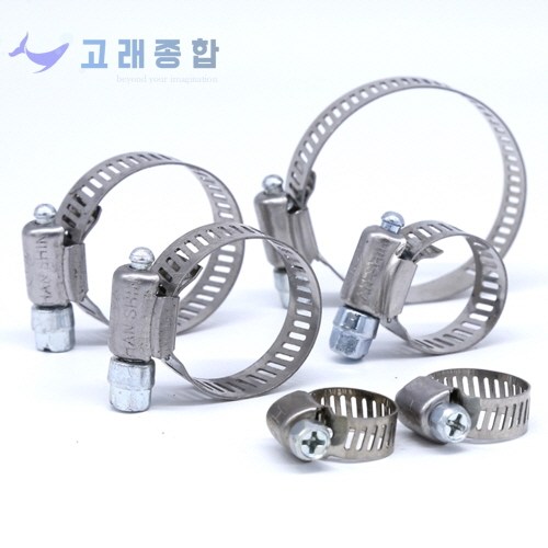 국산 호스밴드 반도 호스클램프 배관밴드 호스반도 미니밴드(밴드만 SUS/ALL SUS), A : 6 1/2 인치 (140~165)mm, 1개