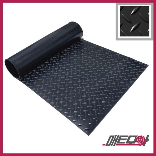철판무늬 고무판 흑색 3.2T 폭1m 길이20m 미끄럼방지 미끄럼방지패드, 1개