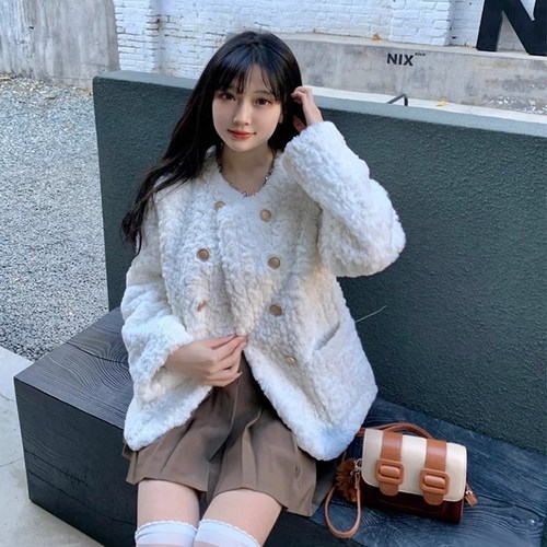 허니데일 여성 후리스 플리스 코트 뽀글이 양털자켓 오버핏 2color 3
