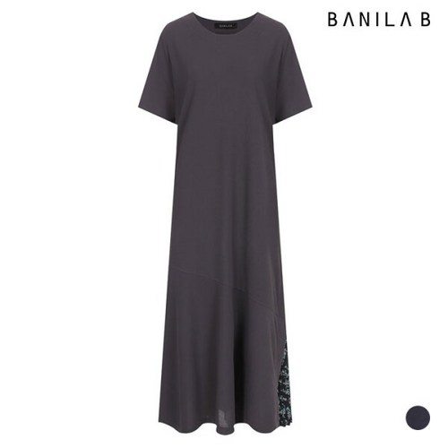 바닐라비 여성 주름 패치 원피스 그레이