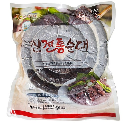 창구식품 진전통순대(1kg) 냉동식품, 1kg, 1개, 1kg - 찰순대 추천