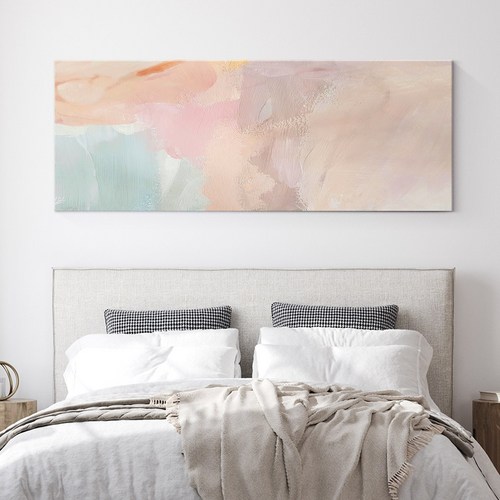 [인메이블] 미니멀 추상화 대형 와이드 캔버스 액자 36종 19~36번 카페 거실 풍수 인테리어 추상 그림, 28.WIDE-채하 B, 캔버스액자+올림액자[원목], 소형 [106x40cm]