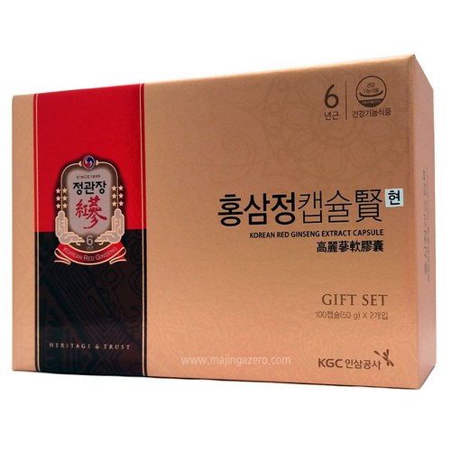 정관장 홍삼정 캡슐 현 100캡슐 X 2개입, 100정, 50g, 2개