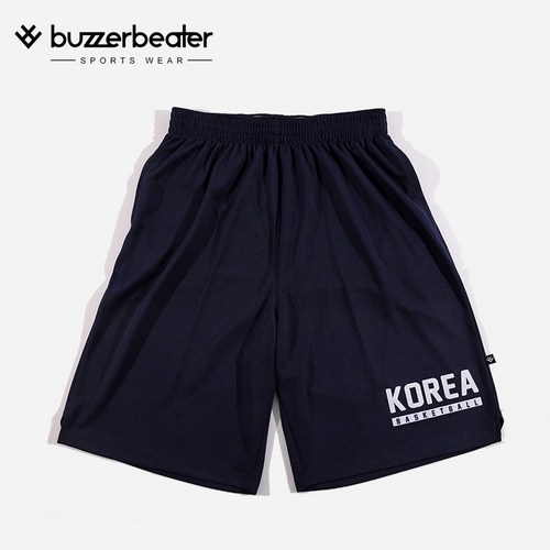 [버저비터] 농구 바지 쇼츠 팬츠 KOREA TEXT 네이비 반바지