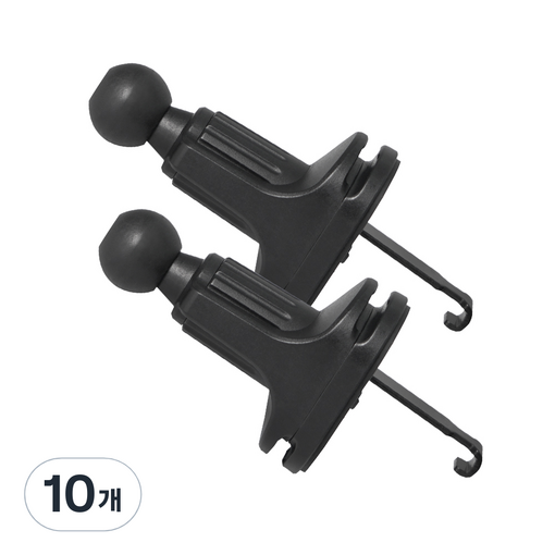 레드빈 케이블 클립 스틸 후크 레버형 차량용 송풍구 거치대 부품 DLAM, 10개, 블랙