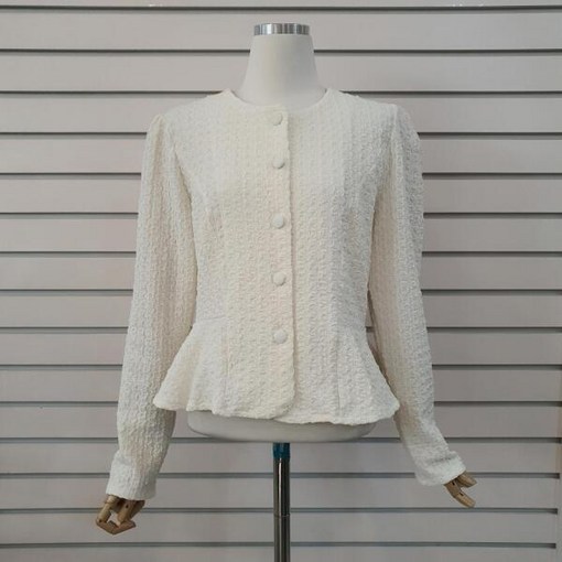 르피타엔터 르피타 엠보페플럼블라우스 L254BBLA02SG