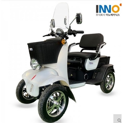 2인용 사륜 전동스쿠터 ,전동차, 단단e 화이트, 1개