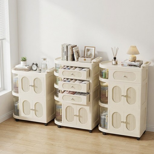 간편설치 이동식 플라스틱서랍장 다용도수납장 접이식 대용량 수납장 양문형 폴딩 거실수납장