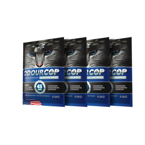오더캅 언씬티드 벤토나이트 고양이 모래 무향, 9.5kg, 4개, 무향