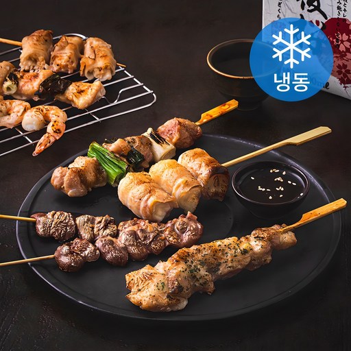 명품조선 모듬꼬치 8꼬치 380g  소스 50g 세트 냉동
