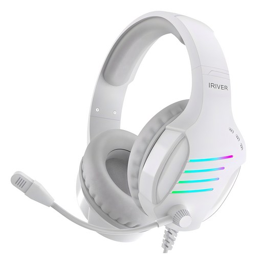 아이리버 노이즈캔슬링 마이크 레이보우 LED USB 게이밍 헤드셋