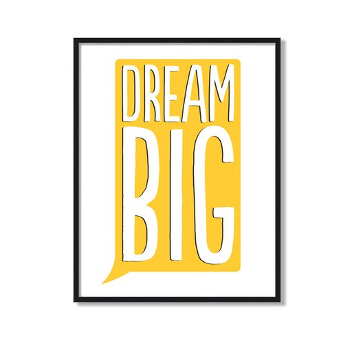 [빈페이퍼] 북유럽 아이방 포스터 액자 DREAM BIG 블랙액자
