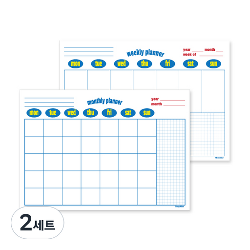 모노라이크 레트로팝 플래너 먼슬리 + 위클리 세트