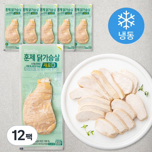 굽네 로드닭 훈제 닭가슴살 슬라이스 제로 (냉동)