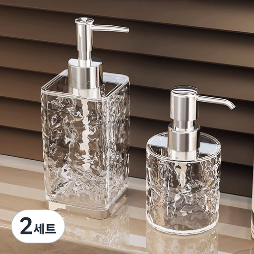모나코올리브 욕실평정 샹드리에 디스펜서 원형 300ml + 사각 400ml 세트
