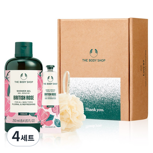 더바디샵 브리티쉬 로즈 샤워 젤 + 핸드 크림 선물세트