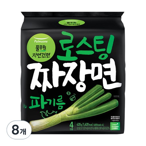 풀무원 로스팅 짜장 파기름 라면 105g