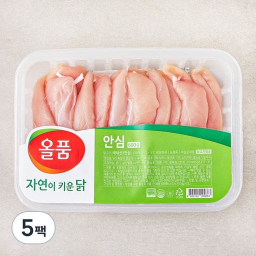 올품 무항생제 인증 자연이키운닭 안심 (냉장)