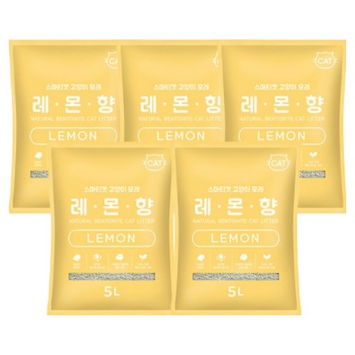 스마티캣 고양이모래 레몬향 5L