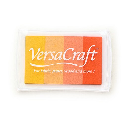 VersaCraft 츠키네코 스탬프 패브릭잉크 레인보우 4색