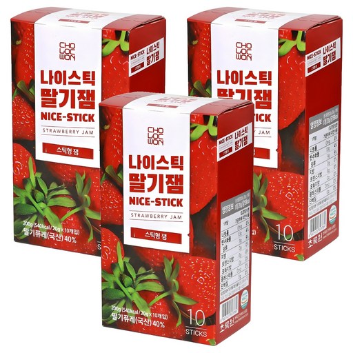 초록원 나이스틱 딸기잼 10p
