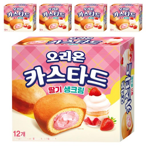 오리온 카스타드 딸기 생크림 12p