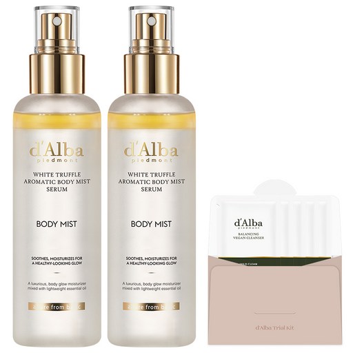 달바 화이트 트러플 아로마틱 바디 미스트 세럼 180ml x 2p + 밸런싱 비건 클렌저 3ml x 5p