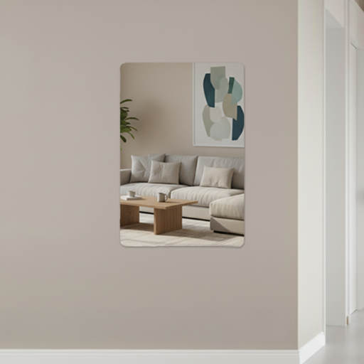 코멧 벽에 붙여서 사용하는 아크릴 거울 40 x 60 cm